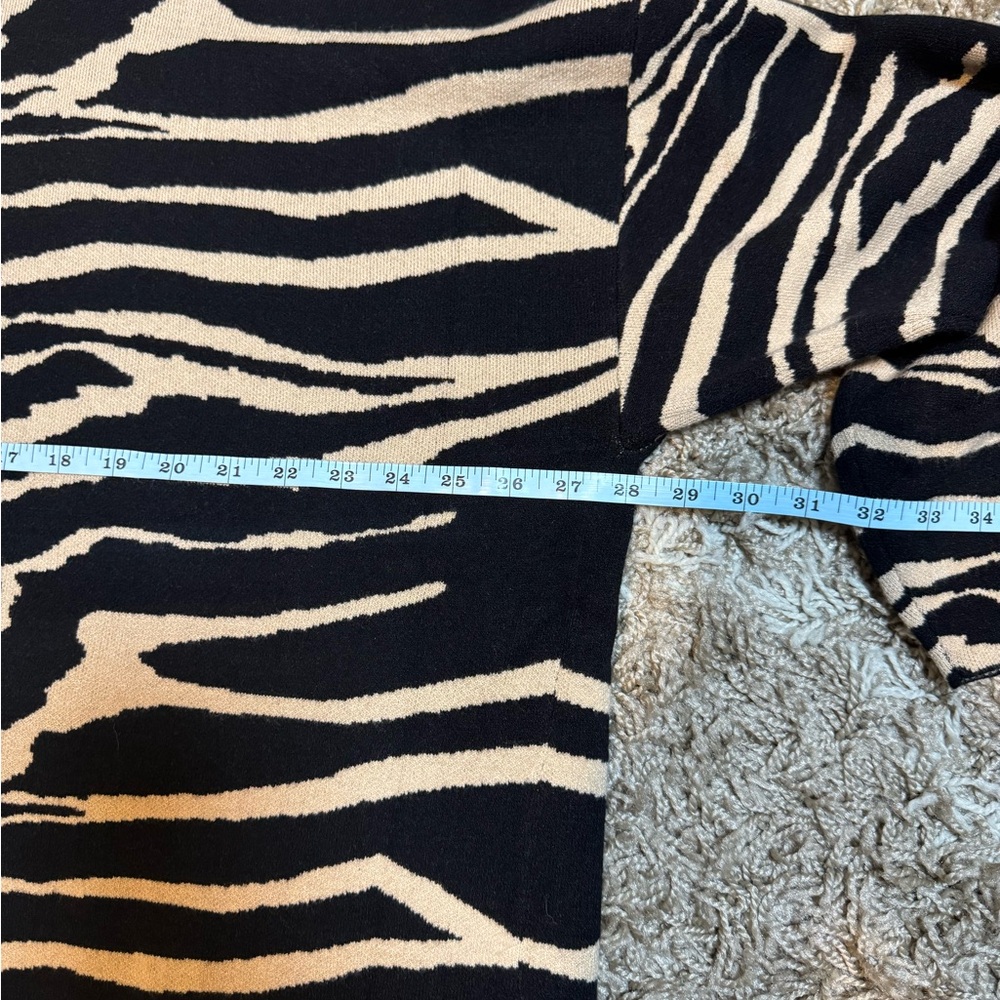 NWT Renuar Zebra Pattern Cardigan Sweater in Black & Cashew Combo size XXL - Picture 12 of 14